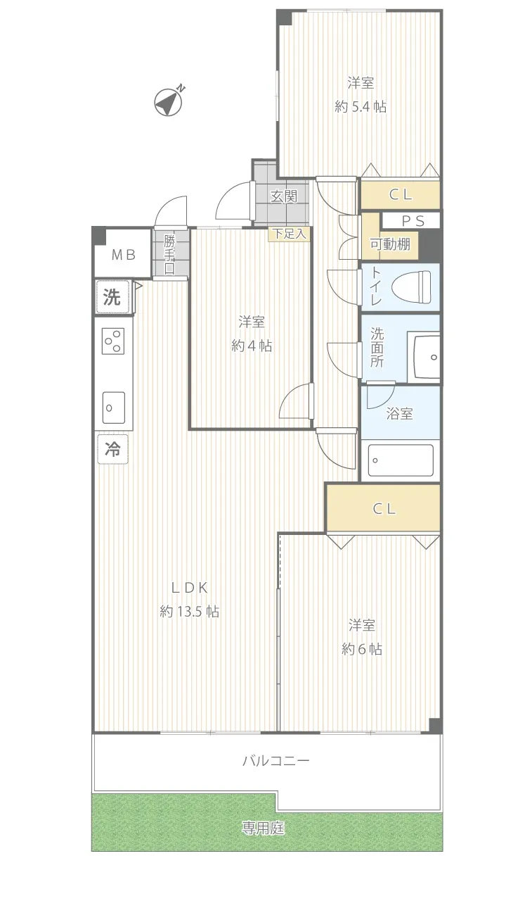 コスモ町田105号室間取り図