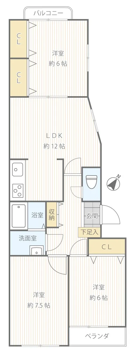 ワコー駒岡205号室間取り図